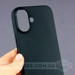 Чорний матовий чохол до Apple iPhone 16