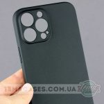 Чорний матовий чохол для Apple iPhone 13 Pro Max з додатковим захистом камери