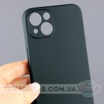Чорний матовий чохол для Apple iPhone 13 з додатковим захистом камери