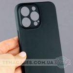 Чорний матовий чохол для Apple iPhone 14 Pro Max з додатковим захистом камери
